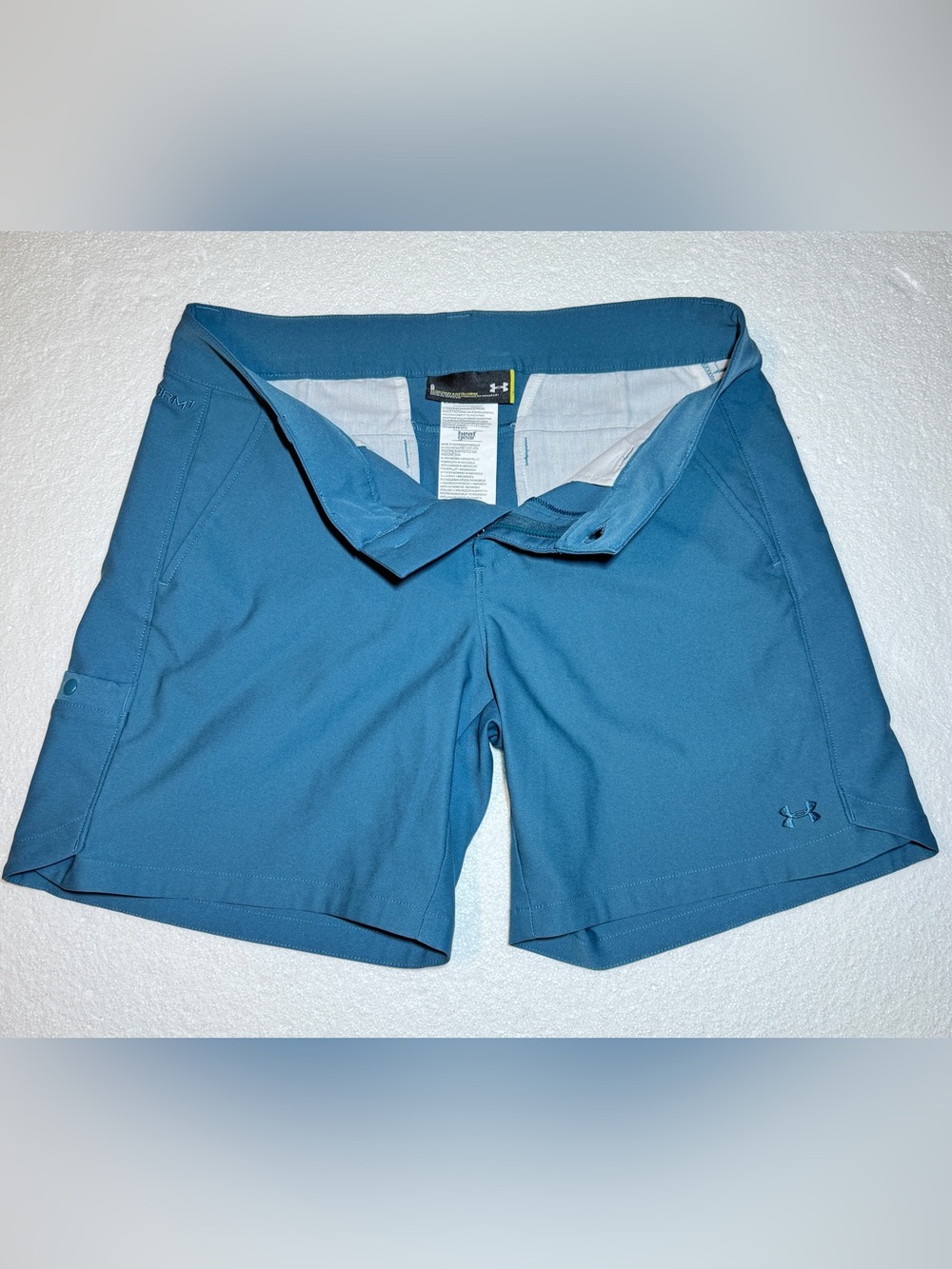 Under Armour Heat Gear Women’s Performance Golf Short Fitted Storm 1 Teal Blue 8